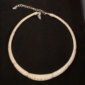 Premier Designs Chrystal/Silver Collar Necklace